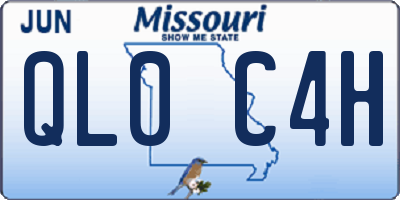 MO license plate QL0C4H