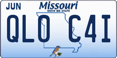 MO license plate QL0C4I