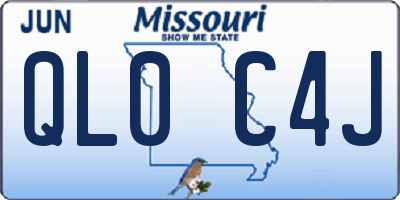 MO license plate QL0C4J