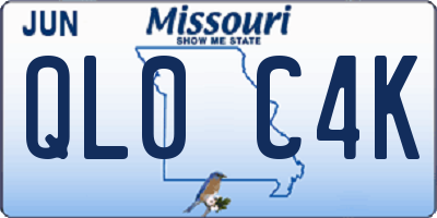 MO license plate QL0C4K