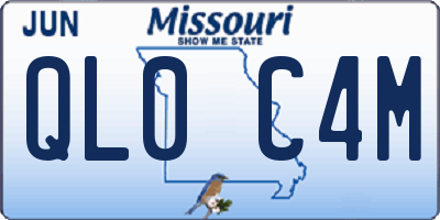 MO license plate QL0C4M