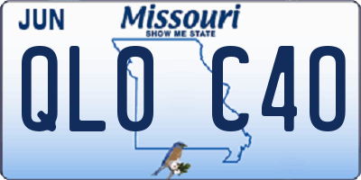 MO license plate QL0C4O