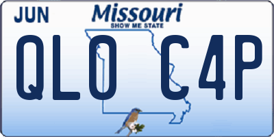MO license plate QL0C4P