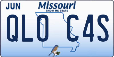MO license plate QL0C4S