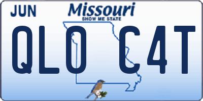 MO license plate QL0C4T