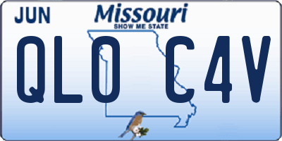 MO license plate QL0C4V