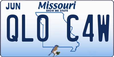 MO license plate QL0C4W