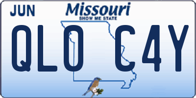 MO license plate QL0C4Y