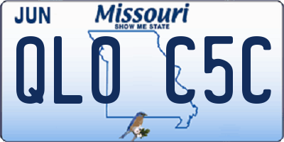 MO license plate QL0C5C