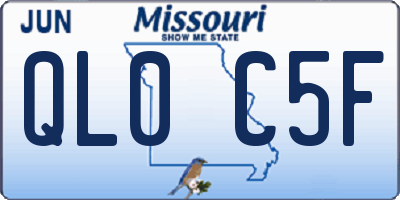 MO license plate QL0C5F