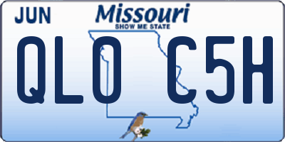 MO license plate QL0C5H