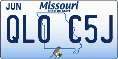 MO license plate QL0C5J