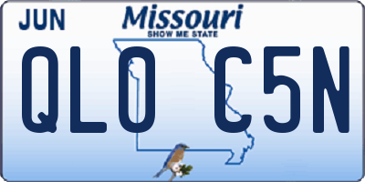 MO license plate QL0C5N