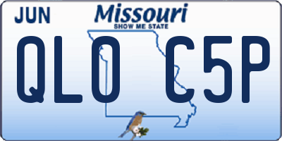 MO license plate QL0C5P