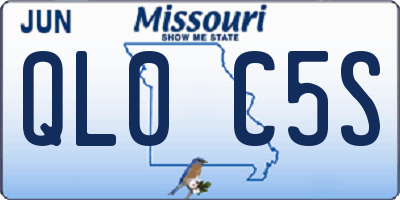 MO license plate QL0C5S