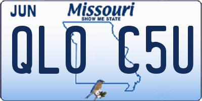 MO license plate QL0C5U