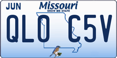 MO license plate QL0C5V