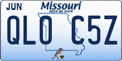 MO license plate QL0C5Z