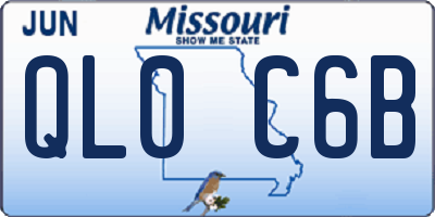 MO license plate QL0C6B