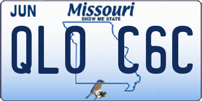 MO license plate QL0C6C