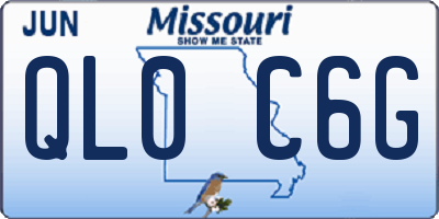 MO license plate QL0C6G