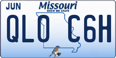 MO license plate QL0C6H