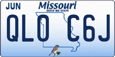 MO license plate QL0C6J