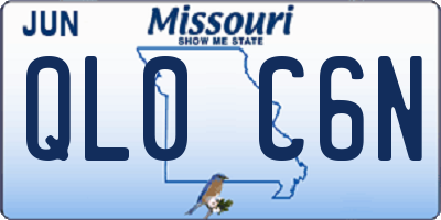 MO license plate QL0C6N