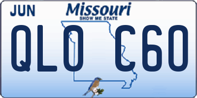 MO license plate QL0C6O