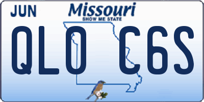 MO license plate QL0C6S