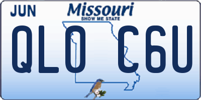 MO license plate QL0C6U