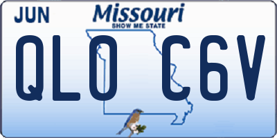 MO license plate QL0C6V