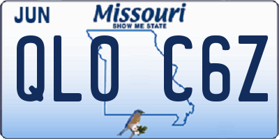 MO license plate QL0C6Z