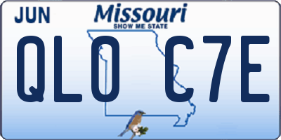 MO license plate QL0C7E