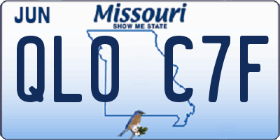 MO license plate QL0C7F