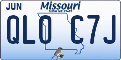 MO license plate QL0C7J