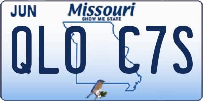 MO license plate QL0C7S