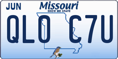 MO license plate QL0C7U