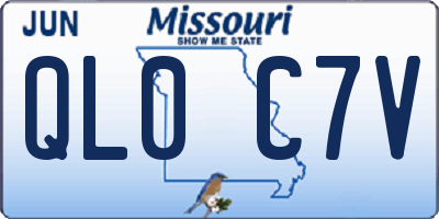 MO license plate QL0C7V