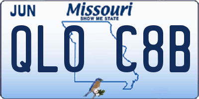 MO license plate QL0C8B