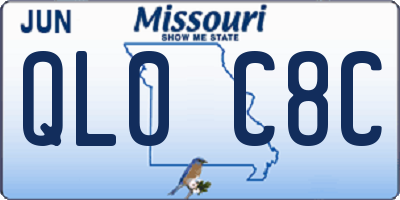 MO license plate QL0C8C