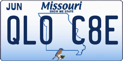 MO license plate QL0C8E