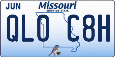 MO license plate QL0C8H