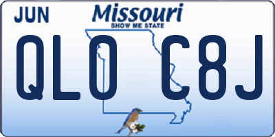 MO license plate QL0C8J