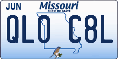MO license plate QL0C8L