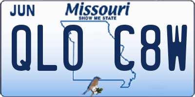 MO license plate QL0C8W