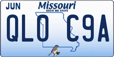 MO license plate QL0C9A