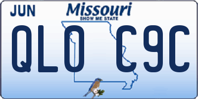 MO license plate QL0C9C