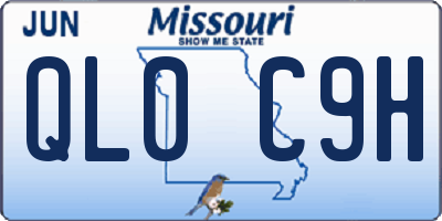 MO license plate QL0C9H