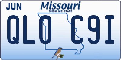 MO license plate QL0C9I